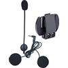 QSPORTPEAK V6 ricambi interfono moto,Microfono Cuffia + Clip Set,auricolare per casco moto per interfono casco V6 e V4, 3,5 mm Stereo Pro cavo audio ausil e Clip in plastica e ferro