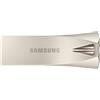 Samsung BAR Plus MUF-512BE3/APC - Chiavetta USB 3.2 GB, 400 MB/s in lettura, 110 MB/s in scrittura, resistente USB 3.2 con anello portachiavi, colore: argento champagne