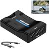 Vnuipofa Convertitore SCART a HDMI 1080p, Adattatore SCART SCART per HD Monitor Proiettore, Uscita HDMI 720p 1080p, Compatibile con VHS DVD Decoder Console