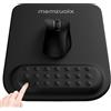 memzuoix Tappetino Ergonomico per Mouse con Supporto per Polso, Imbottitura in Memory Foam Premium per Sollievo dal Dolore, Base Antiscivolo in PU per Controllo Stabile e Liscio (Nero2)
