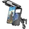iMESTOU Supporto Impermeabile per Telefono da Moto IP67 con Caricatore Wireless Qi/USB C 3.0, Supporto per Telefono a Sfera da 1 Antifurto con Rotazione di 720° per Smartphone da 3,5-6,1 (S)