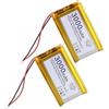 Prosishing 2 Batterie 3,7V 3000 mAh ai Polimeri di Litio per Scheda di Sviluppo ESP32, 3,7V Batterie al Litio da per ESP32 con Scheda di Protezione e JST 1
