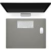 kwmobile Tappetino Mouse XXL - Tappetino Scrivania Similpelle - Desk Mat Pelle PU Scamosciata - Accessori Scrivania - 40 x 30 cm - Grigio