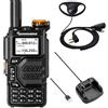 UAYESOK QUANSHENG UV-K5 Walkie Talkie a lunga portata con auricolare a D forma e micro PTT VHF UHF 200 canali radio portatile ricaricabile professionale AM/FM/DTMF, VOX, frequenza copia, NOAA Meteo
