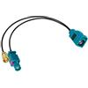 Vecys Fakra Z Femmina a Fakra Z Maschio a Femmina SMB Adattatore Cavo Splitter RG174 30 cm / 12 pollici Compatibile con Sintonizzatore Ricevitore Stereo DAB per Camion Auto SUV