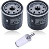 AUMEL 2pz Filtri Olio per Hydro-Gear 52114 600976 109-3321, Compatibile con Scag e MTD, per Husqvarna 539113466, per Bad Boy 063105000 con Filtro carburante 530095646