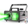 Xelletye 1200W Macchina del Fumo con Telecomando Wireless, Fasci 9 LED RGB Luci da Festa con 14 Colori Statici Capacità di 1L Macchina della Nebbia Stroboscopico per Halloween Matrimoni Natale Palcoscenici