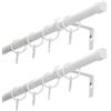 GARDINIA Set di 2 bastoni per tende Cap, 1 binario, Ø 19/16 mm, asta per tende, estensibile su entrambi i lati, 120-190 cm o 180-310 cm, bianco