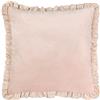 furn. Wylder Solene Ruffle Copricuscino - Velluto Pastello Morbido Bordo A Righe Fodera Decorativa (Rosa - 45x45cm)