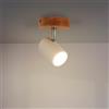 M Ledme - Lampada da soffitto serie Wood, 1 lampadine Gu10, per uso interno asciutto IP20, applicabile a bagno, soggiorno, camera da letto e cucina (Lampadina non inclusa)
