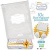 GIUNIN - 10 Bustine Corredino Neonato Ospedale Ecologiche GREEN PE con Set Cappellino Muffole in Regalo Sacchetti Trasparenti Grandi Inodore con Cursore Chiusura Ermetica Primo Cambio Porta Body