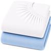 Dudu N Girlie NEXT2ME jersey di cotone lenzuolo con angoli per culla, 51 cm x 85 cm, pezzi, colore: Bianco/Blu