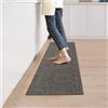 YuLiMirich Tappeto da cucina lavabile e assorbente, antiscivolo, per corridoio, 43,5 x 180 cm, colore: grigio talpa