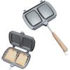 mumisuto Padella a Doppia Faccia, Tostapane Sandwich Maker,Piastra per Toast Alluminio Padelle Antiaderenti Tostapane per Sandwich Panini Padella per Colazione Sandwich Panini (Sezione 2)