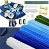 AECHO 400 Pezzi Scovolini Colorati per Lavoretti, 5 Colori di Filo Chenilla, Completo di Filo Metallico Verde, Nastro Floreale, Stami, Nastri e Carta Regalo, Ideale per Decorazioni Regalo e Festive (Blu)