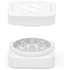 CALIFORNIA'S CHOICE Grinder quadrato in ceramica Premium Long Beach, rivestimento in nano-ceramica, 2 pezzi, frantoio (bianco)