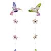 formano Set di 2 ghirlande colibrì con fiori, 18 x 50 cm, decorazione per finestre, decorazione da appendere in acrilico multicolore, motivo animale, regalo