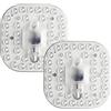 WULUN Modulo LED 2 Pack, Kit di conversione a soffitto con magnete, Pannello LED, AC 165-265V, 5.7 Pollici, 18 Watt, 1700 Lumen, 6500K Bianco Freddo, Non dimmerabile