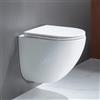 Casta Diva WC a Parete Senza Bordo di Risciacquo, WC Sospeso 360° Superspin, Sedile UF, Chiusura Completa, Sedile Soft-Close Silenzioso, 48,5 cm