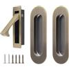 UFURMATE 1 set di maniglie per porte scorrevoli da incasso, in acciaio inox, per porte scorrevoli (bronzo)