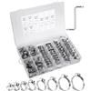 Cotepi 100 Pezzi Collari per Tubi, Set di Fascette Atringitubo, Morsetto Regolabile per Tubo Clip, Fascette Stringitubo Regolabili 8-44mm, Per Tubi Piscina, Auto, Lavatrice, Giardin