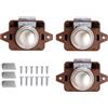 Anlising 3PCS Chiusura a Pulsante, Caravan Push Lock, Pulsante per Serratura Armadio, Serratura a Pulsante, Push Lock Button, Pulsante di Chiusura per Camper, Caravan, Cassetti, Cabinet Door (Marrone)