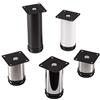 SOTECH SET da 4 x Piede per Mobile JIMMY nero Ø 50 mm/Altezza: 100 mm Piede per Letto di SO-TECH