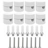 ZOHAR 8 pz Decentratore da Soffitto per Cavi Elettrici, [BIANCO, plastica ABS] Decentratore a Soffitto, Decentratore Lampadario, Gancio da Soffitto o Parete, Decentratore Cavo Elettrico, Fermacavo