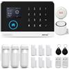 PGST Allarme Casa Wireless GSM 4G/WiFi, 16 kit allarme casa, 1 Allarme con Sirena, 6 Sensori Porta e Finestra, 2 Telecomandi,3 Sensori di movimento,Compatibile con Alexa e Google Assistant