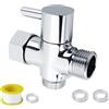 RPHONGHONG Valvola a 3 vie, G3/4 pollici, 3 vie, valvola di commutazione, valvola a tre vie, valvola di commutazione, doccia con interruttore, sistema doccia, ricambio per WC, bagno, cucina (argento)