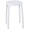 RIDDER Assistent Ridder A1050101 - Sgabello da bagno, rotondo, Promo, bianco