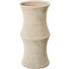 DRW Portaombrelli Rotondo a Forma di Bambù in Ceramica in Beige 50x25x25 cm
