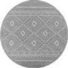 Mias Teppiche Mia's Teppiche Adora - tappeto moderno, stile boho, adatto per uso interno ed esterno, soprattutto piatto, ideale per cucina e sala da pranzo, grigio, 120cm rotondo