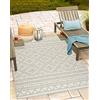 Mias Teppiche Mia's Teppiche Adora - tappeto moderno, stile boho, adatto per uso interno ed esterno, soprattutto piatto, ideale per cucina e sala da pranzo, beige, 120cm rotondo