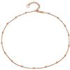 Aka Gioielli® - Collana Girocollo Donna in Argento 925 Placcata Oro Rosa 18 Kt - Catenina con Sfere - lunghezza regolabile