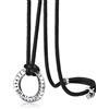 Richsteel Möbius Collana Runa Vichinga Collana Uomo Acciaio Amuleto Vichingo Corda di Cuoio Pelle Catenina Impermeabile Non Scolorisce Regalo Uomo Compleanno