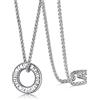Richsteel Möbius Collana Runa Vichinga Collana Uomo Acciaio Amuleto Vichingo Corda di Cuoio Pelle Catenina Impermeabile Non Scolorisce Regalo Uomo Compleanno