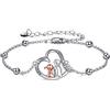 YFN Braccialetto in argento sterling per fratello e sorella, regalo di gioielleria per ragazza, 12,7 cm, argento sterling, non è una pietra preziosa