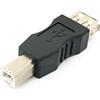SYSTEM-S Adattatore USB 2.0 Connettore USB Tipo B Maschio a Tipo A Femmina Cavo in Nero