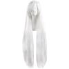 MapofBeauty 39 Pollic/100cm Lungo Dritto Cosplay Costume Moda Festa Parrucche (Bianco)