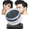 GOCBOBO Cera Colorata Temporanea per Capelli Lavabile Nero - Tinta per Uomo e Donna - DIY per Festa, Cosplay, Halloween - 4,23 Oz