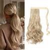 Gairyan 50cm Coda Capelli Extension Coda di Cavallo Mossi Posticci per Capelli Wrap Around Ponytail Extension Finta Estensione Sintetici Ondulati Ricci Lunghi per Donna, Biondo&Sandy Blonde