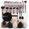 UNKCEST Set di 45 pennelli neri per make-up professionale per donne, mix di fondotinta, strumenti di bellezza di alta qualità, spugna per fondotinta, applicatori di trucco