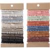 Psyqtsuary Elastici per capelli bohémien, 48 pezzi, elastici per coda di cavallo, graziosi braccialetti da donna, accessori in nylon, morbidi lacci colorati per capelli spessi, sottili e lunghi