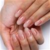 XETHI 24 Pezzi Unghie Finte Corte Ovali Press on Nails, Ombre dégradé French Rosa Bianco, 12 Dimensioni Unghie Artificiali Lucide Riutilizzabili per Donna