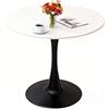 Cre Cra Tavolo da Pranzo Rotondo in Marmo,70cm / 80cm,Tavolo da Cucina Marmo per 4 Persone,Tavolo Rotondo da Pranzo Moderno 80/70 Diametro