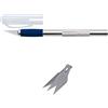 Wedo 078621 Cutter Bisturi con 3 Lame di Ricambio, Argento