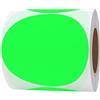 Hybsk Etichette rotonde per codifica a colori con punti circolari per l'organizzazione dell'inventario di magazzino (10 cm, verde fluorescente)