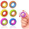 GWEOR 6 giocattoli sensoriali rotanti antistress texture multiple regalo per bambini amici, antistress bambini, antistress adhd, anelli antistress bambina