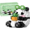 EnixwH Panda Mini Building Blocks Set, 348 Pezzi Mini Mattoncini Da Costruzione Giocattoli, Panda Cute Animals Building Set, Micro Blocks Vestito per Adulti Bambini